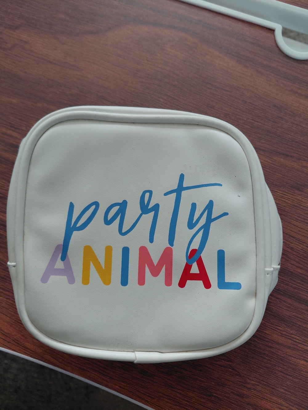 Party Animal White Cosmetic Pouch - Home Party Supplies